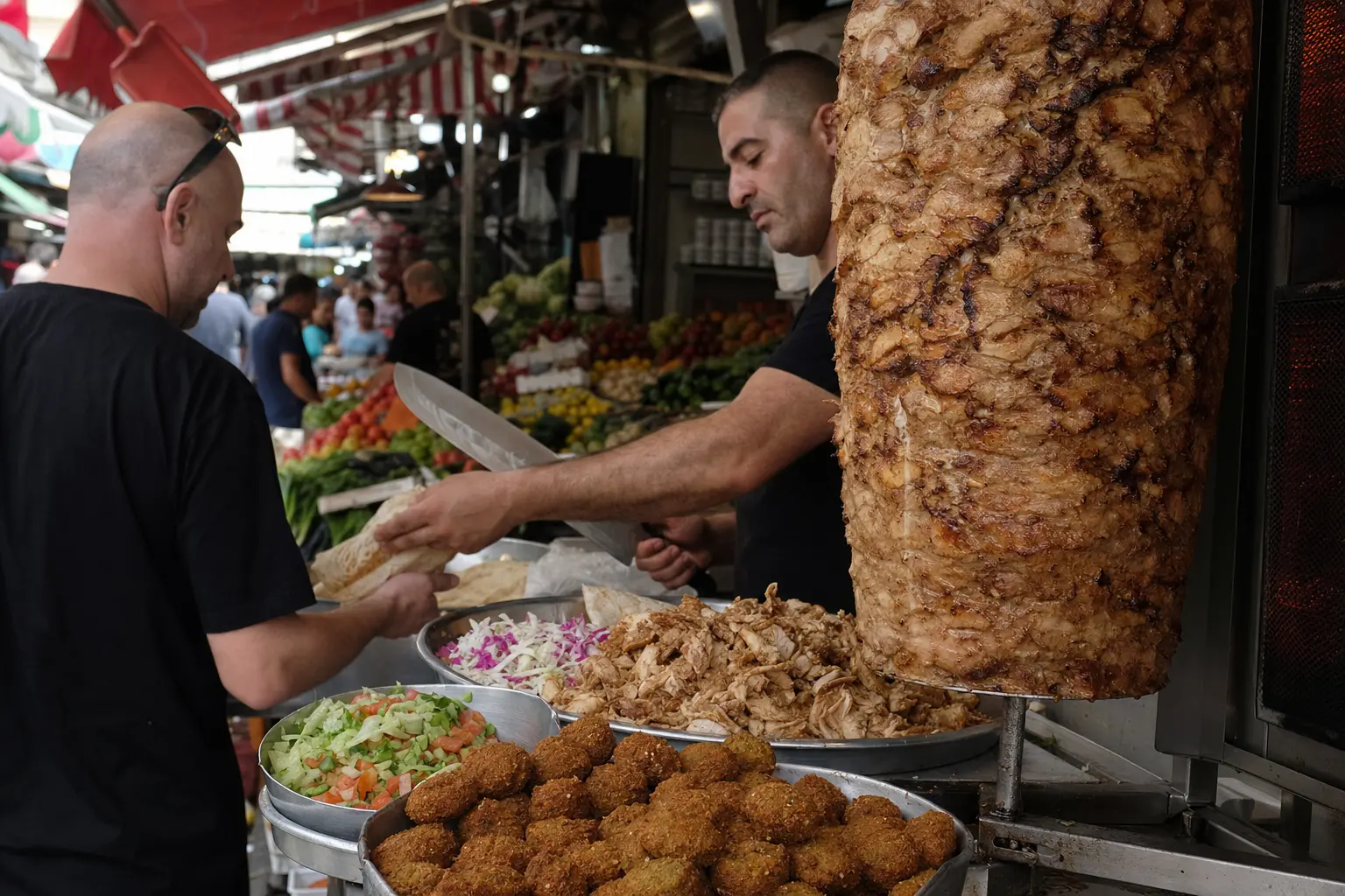 אוכל רחוב ישראלי - שוק הכרמל תל אביב